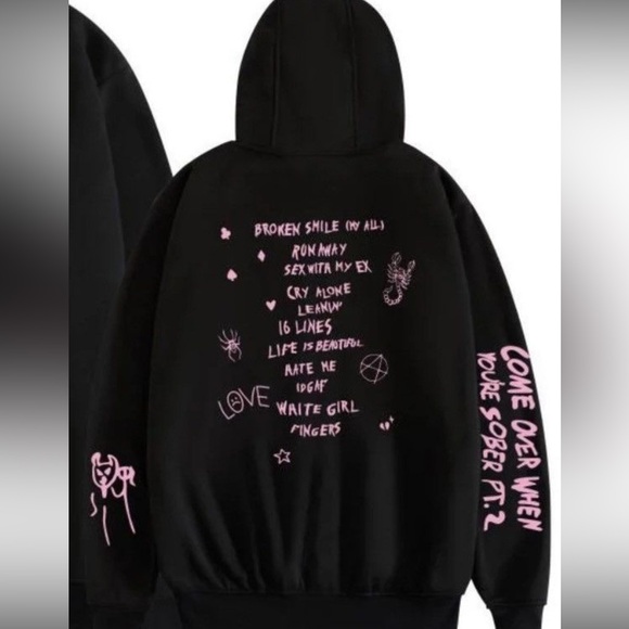 GOTHBOICLIQUE x LIL PEEP Lil PEEP Come Over When Youre Sober Pt 2 Hoodie (RARE) - Picture 4 of 4